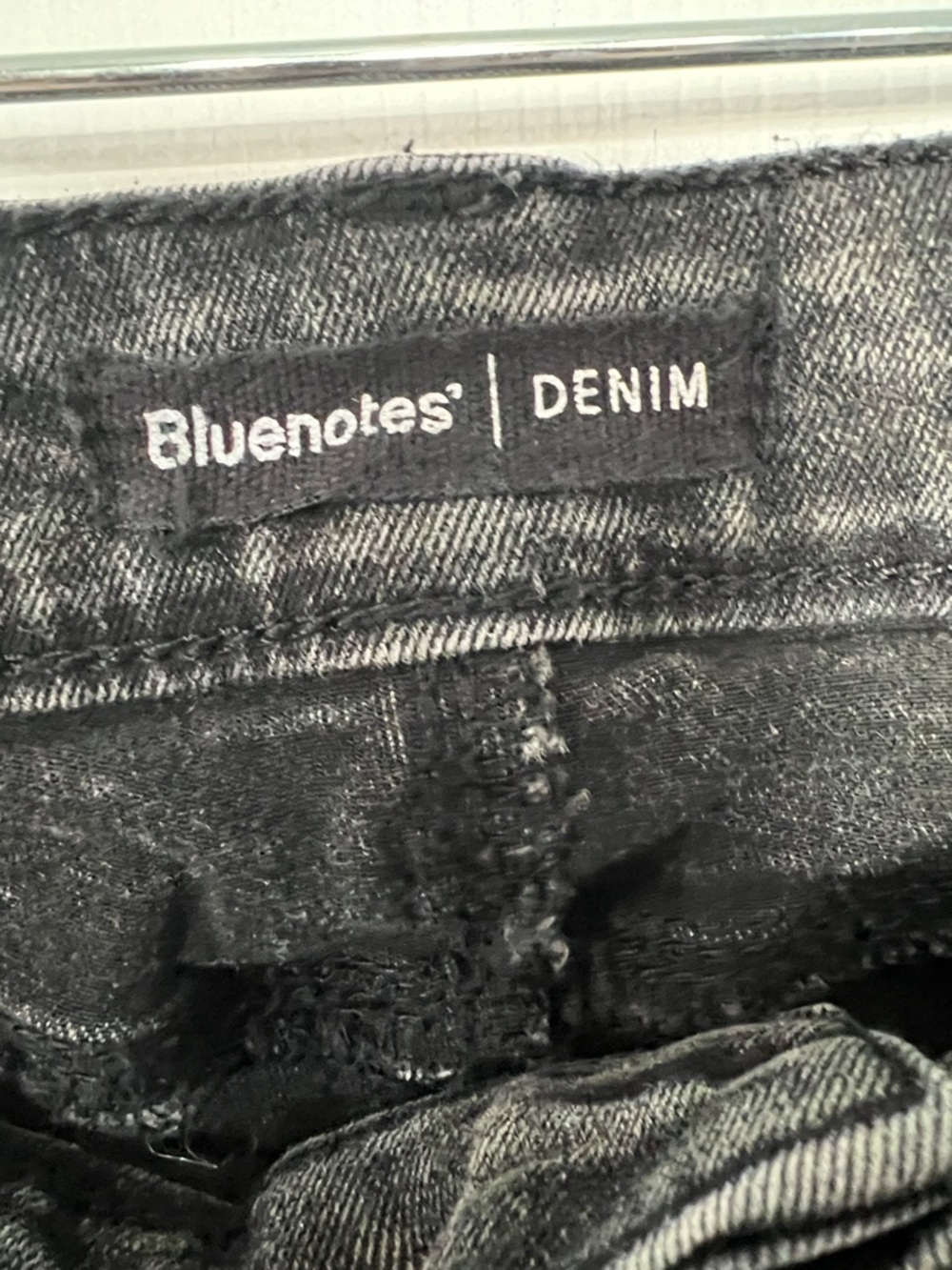 Bluenotes High-Rise Washed Black Mom Jeans - Picture 2 of 4